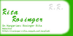 rita rosinger business card